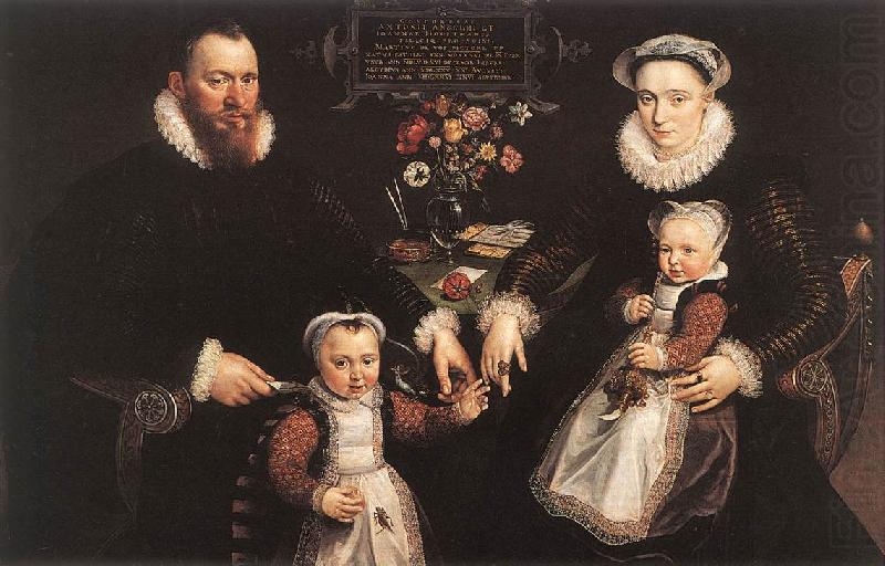 VOS, Marten de Portrait of Antonius Anselmus, His Wife and Their Children wr china oil painting image